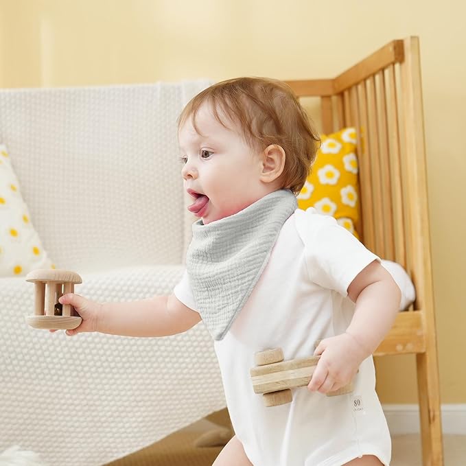 Muslin Baby Bibs Baby Drool Bandana Bibs for Baby Girls Boys Infant Newborn Toddler Drooling and Teething