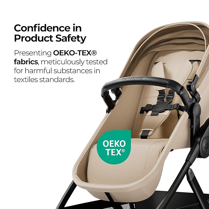 MAMA & BABY Rovee 2-in-1 Baby Stroller, Convertible Infant & Toddler Stroller with Reversible Seat, Large UPF 50+ Sun Canopy, Foldable Stroller with Shock-Absorbing Wheels & Storage Basket