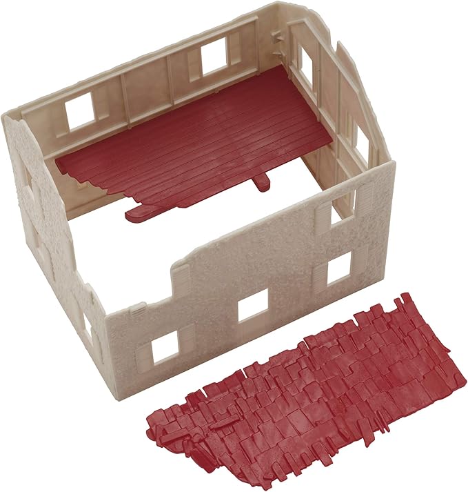 BMC WW2 Ruined Spanish Farm House - Plastic Army Men Playset Accessory