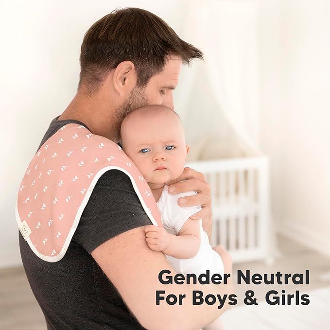 5-Pack Muslin Burp Cloths Baby Boy, Girl - Very Absorbent Baby Burp Cloth Rags, 8-Layers Viscose Derived from Bamboo Cotton Muslin Towel, Super Soft Spit Up Rags, No Shrink Washcloths (Wild Bloom)