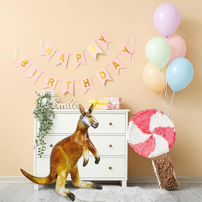 Jet Creations Kangaroo Inflatable 40"L x 30"H – Aussie Joey Blow Up Animal Toy for Kids Ages 3+; Safari & Birthday Party, Holiday, Fall & Halloween Decor, Yard Display, VBS, Photo Prop, 1 PC