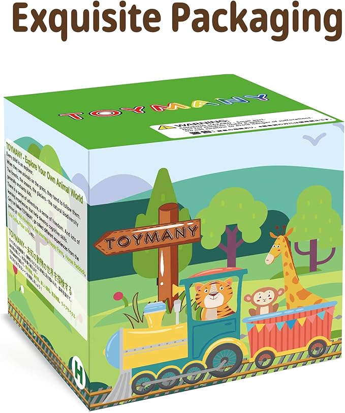 Toymany 6PCS Bear Figurines, Realistic Forest Animals Bear Family Figures Toy Set Includes Brown Bears Black Bears and Cubs, Education Toy Birthday for Kids Toddlers