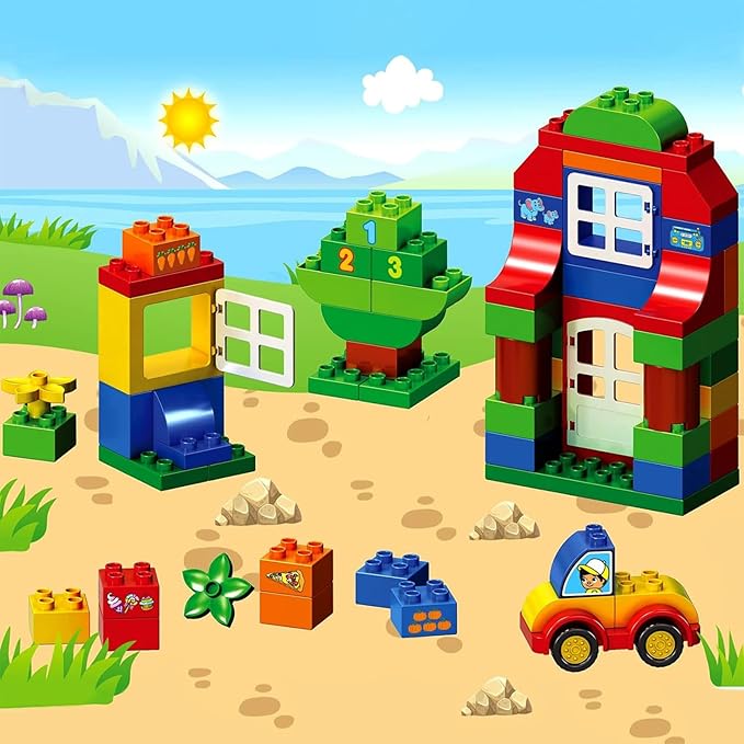 EP EXERCISE N PLAY Large Building Blocks Set Classic Big Size Bricks STEM Educational Toys for Toddlers 1-3 Years Compatible with Major Blocks, Ideal Gift for Pre-School Boy Girl Ages 3+