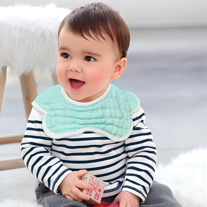 Baby Bibs Muslin Drool Teething Drooling Bibs for Baby Girl Boy Muslin Cotton