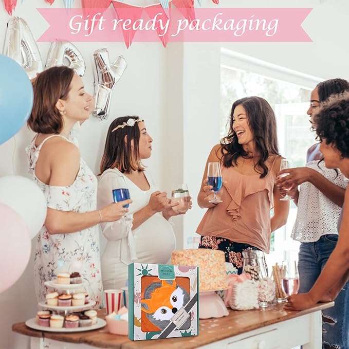 Munich Blue Toddler Bath Towel & Baby Bath Towels - Extra-Large, Plush, and Absorbent Toddler Towels - Cute Fox Face Design Vibrant Orange - Hooded Baby Towels, Soft Bamboo Viscose, Newborn Essential