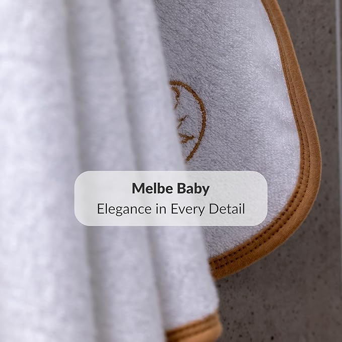 Premium Hooded Baby Towel - Super Soft & Absorbent, 100% Rayon from Bamboo, 35x35 in, Perfect for Newborn, Baby, Toddler, Infant, Bath