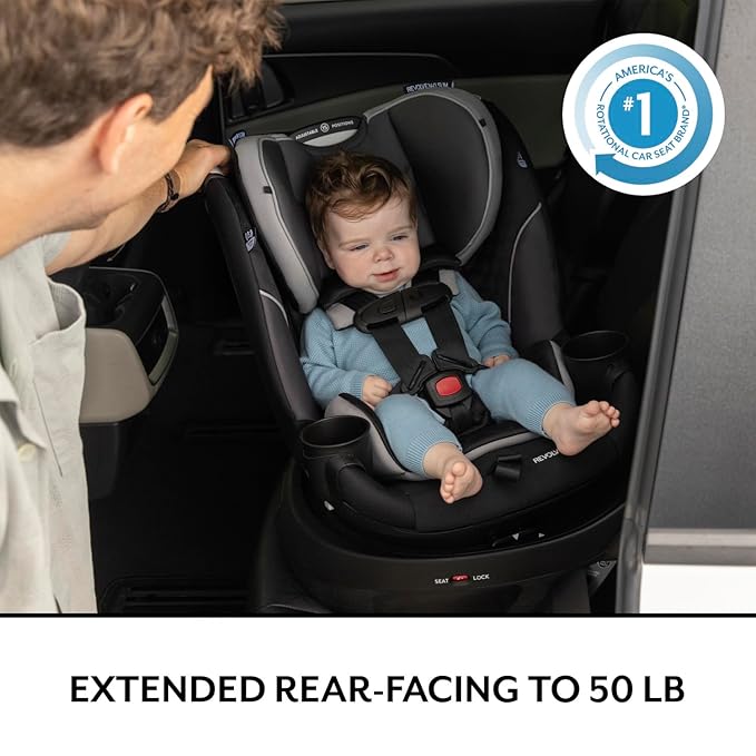 Evenflo Revolve360 Slim 2-in-1 Rotational Car Seat (Canton Black)
