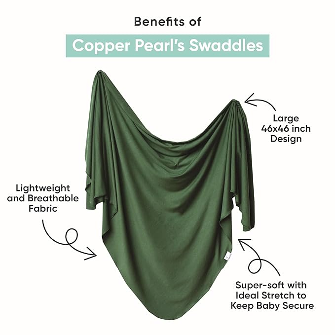Copper Pearl Baby Swaddle Blanket - Premium Knit Baby Blanket, Large Soft Stretchy Receiving Blankets for Baby Boy and Girl, Swaddles for Newborn, Infant, and Toddler (Scotland)