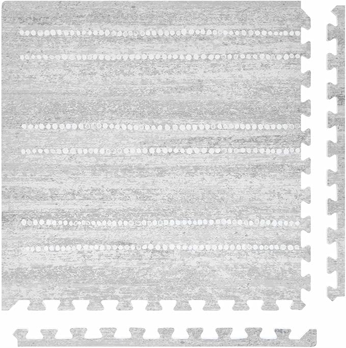 House of Noa Baby Play Mat – 4x6 Dove Aspen – Set of 6 Tiles – Cushioned EVA Foam Play Mat for Floor, Soft Interlocking Baby Crawling Mats for Hard Floors