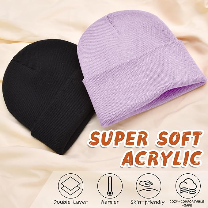 ZOORON Toddler Beanie Baby Beanies for Boys Girls Kids Winter Hats Children Knit Warm Caps 0-12years