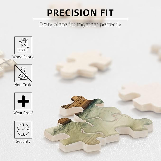 1000 Pieces of Adult Wooden Puzzle - Timeless World Map Scene for Jigsaw Enthusiasts & Decor,Perfect for Adults & Home Decor,Piece Fit Together Perfectly,Gifts Fro Friends and Family