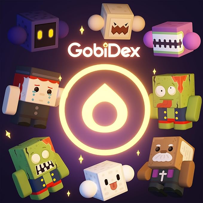 GobiDex 8PCS Magnetic Figures Playset Rotatable Monster & Character Toys for Kids, Toddlers Quiet Sensory Play, Preschool STEM Gift Compatible with Magnet Blocks