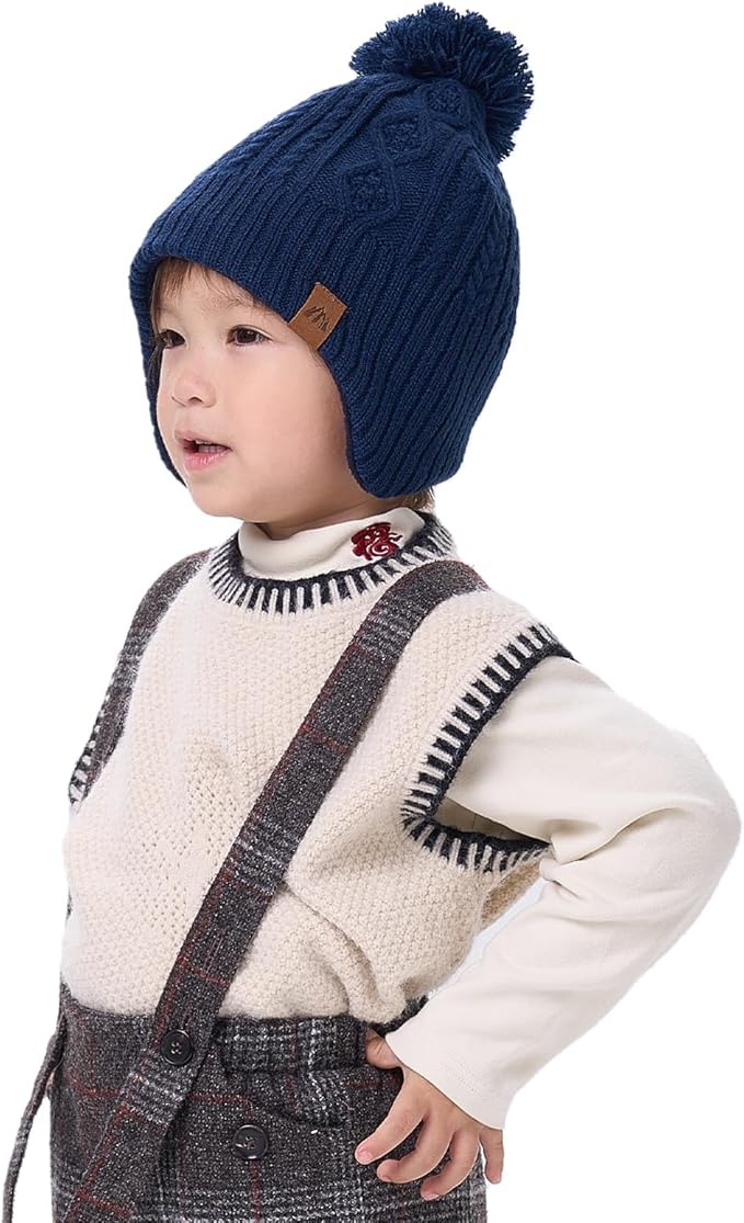 Moon Kitty Baby Boys Hats Toddler Beanies for Boys Winter Fleece Winter Hat Boys