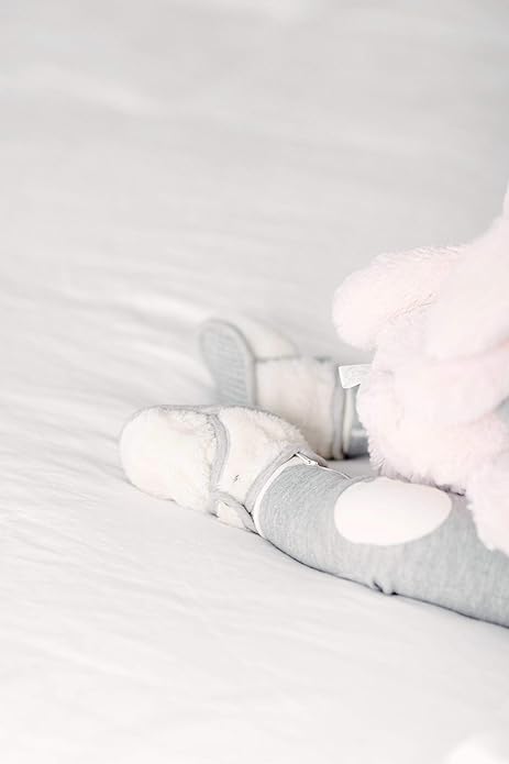 Warm Baby Booties Cozy Baby Slippers Stay on with Non Slid Sole with grippers for Newborns and Infants