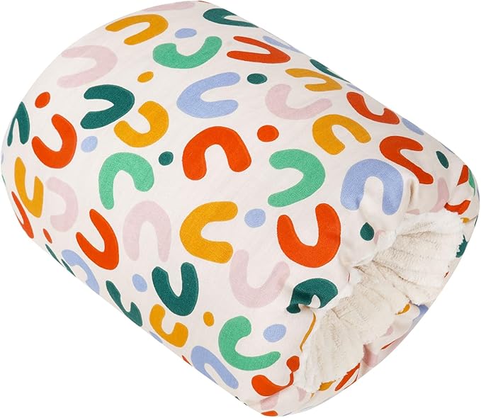 Nursing Arm Pillows for Breastfeeding,Baby Feeding Arm Pillow Portable and Washable for Travel, Soft Cotton Ergonomic Bottle Nursing Essentials（Rainbow）