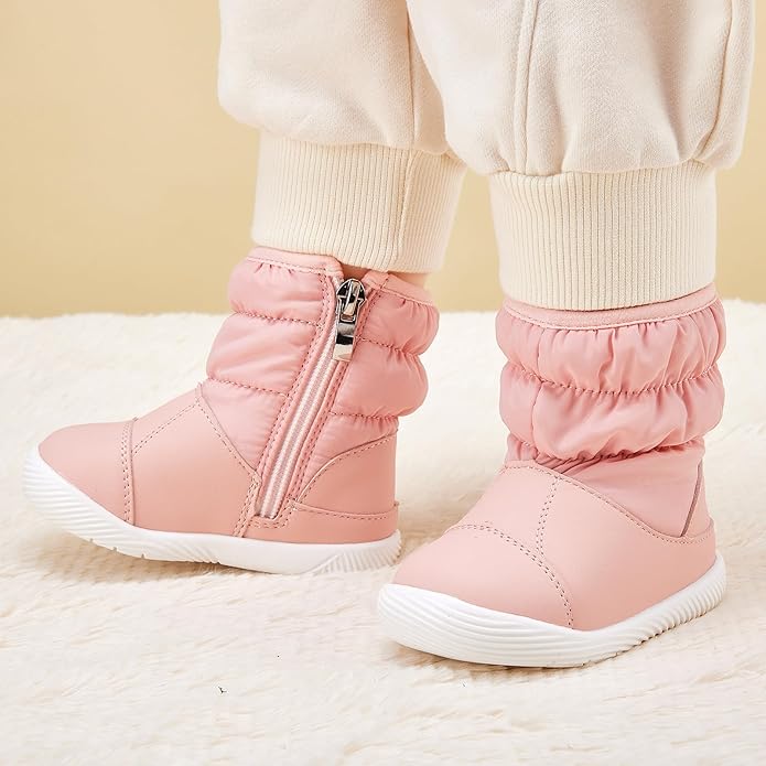 BMCiTYBM Baby Boy Girl Snow Boots Waterproof Winter Warm Booties Nonslip Lightweight Outdoor Shoes for First Walkers 6 9 12 18 24 Months(Infant/Toddler)