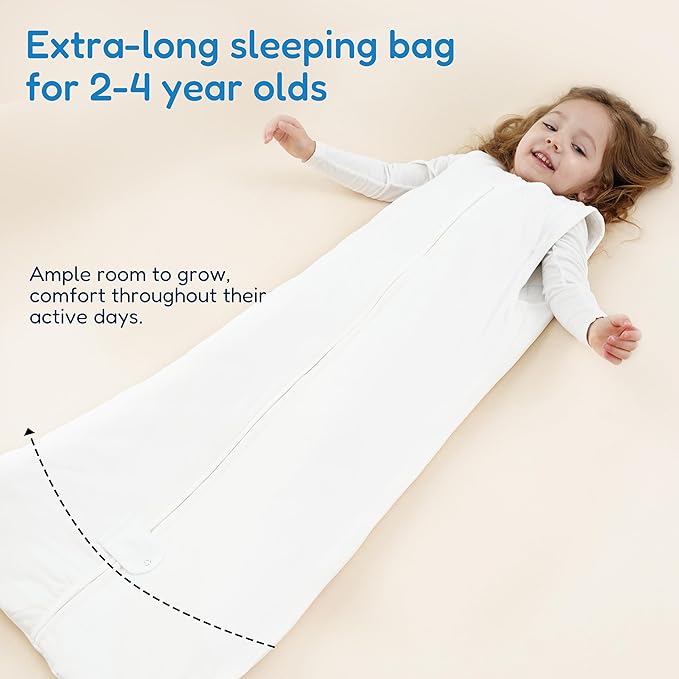 TotAha Toddler Sleep Sack 2T-4T, Soft Wearable Blanket Baby Sleep Bag, Medium-weight 1.0 TOG Sleeping Sacks, Cloud XL