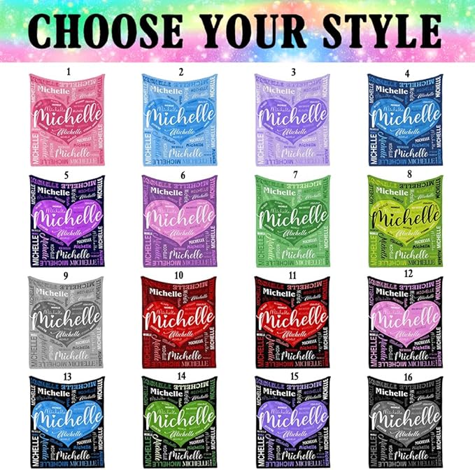 M YESCUSTOM Custom Baby Blankets for Kids, Personalized Baby Blankets for Girls Boys Adult Toddler Customized Soft Throw Blanket with Name Birthday Christmas Valentines Day Pink Heart