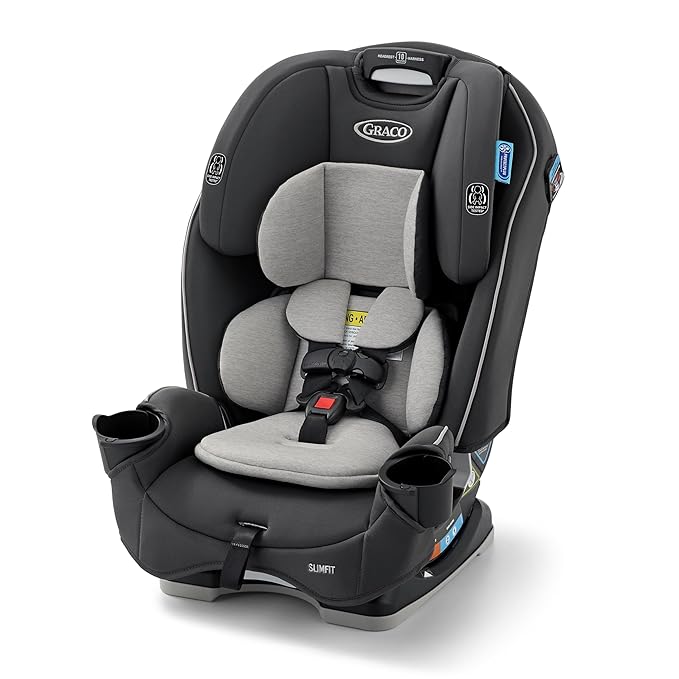 Graco Slimfit 3 in 1 Convertible Car Seat | Slim & Comfy Design Saves Space in Your Back Seat, Darcie