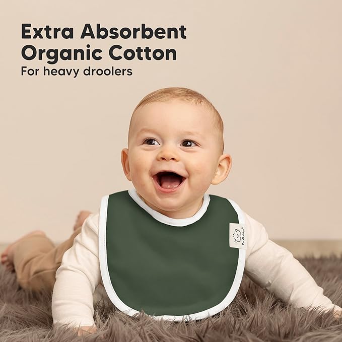 8-Pack Organic Baby Bibs for Boys, Girls - Soft Cotton Drooling and Teething Bibs for Baby Girl & Boy, Extra Absorbent, Easy to Clean & Put On for Toddler, Newborn, Infant 0-24 Months (Crossroads)