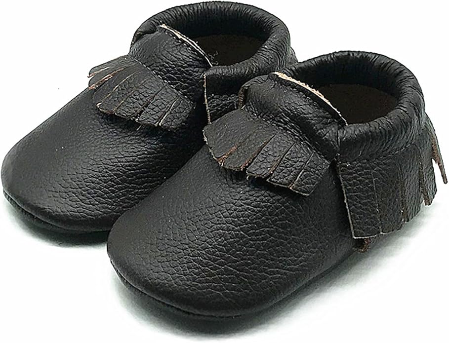 OWLOWLA Baby Moccasins Soft Sole Leather Baby Shoes Infant Toddler Pre-Walker Shoes Baby Boy Girl