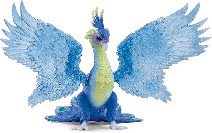 Schleich Bayala - 11" Magical Peacock Bird Toy with Movable Wings. Pretty, Fantasy Action Figure for Girls and Boys. Fun, Imaginative Play Fairy Figurine, Cool Mystical Toys for Kids Ages 5+, 70794