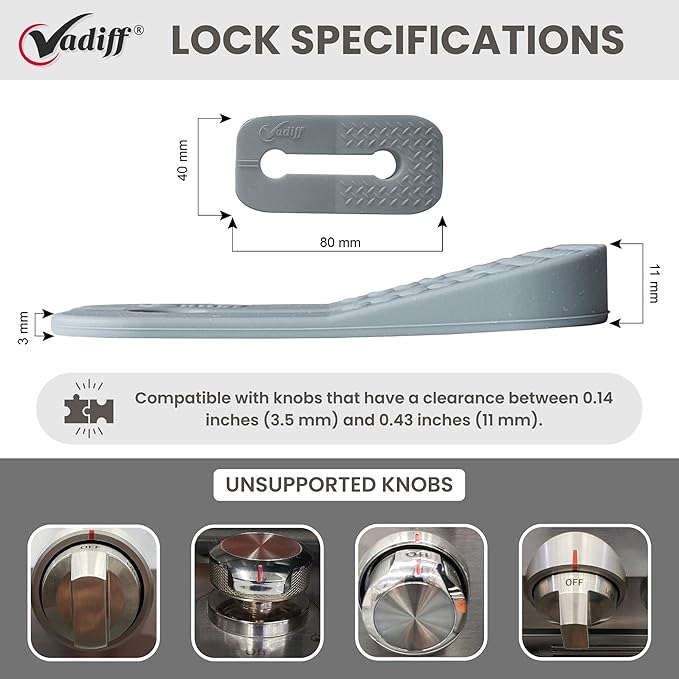 2025 Mom's Choice Winner- Gas Stove Knob Locks - Gray Silicone Stove Knob Safety Covers for Toddlers, Pets - Child Proof Universal Size Knobs - Baby Proofing Protectors for Electric Stoves- 5Pcs