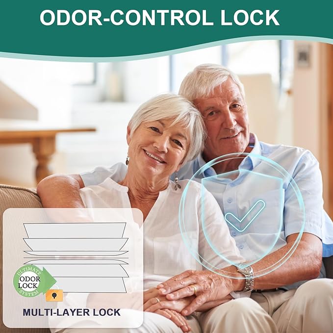 4 Pack Adult Diaper Liner Refills,Diaper Pail Refill Bags Compatible with Janibell Akord 280 slim Model Adult Diaper Disposal System Powerful Odor Resistant(Extra 30% Thickness),Plant scent