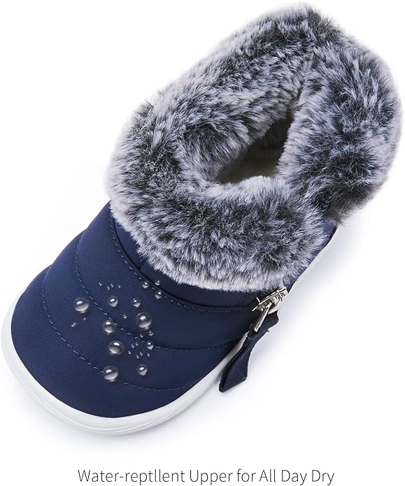 BMCiTYBM Baby Boy Girl Snow Boots Waterproof Winter Warm Booties Nonslip Lightweight Outdoor Shoes for First Walkers 6 9 12 18 24 Months(Infant/Toddler)