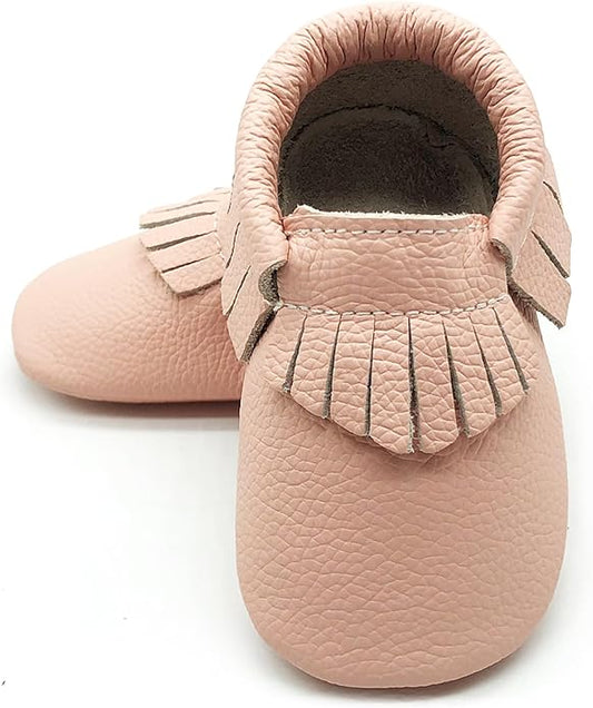 OWLOWLA Baby Moccasins Soft Sole Leather Baby Shoes Infant Toddler Pre-Walker Shoes Baby Boy Girl