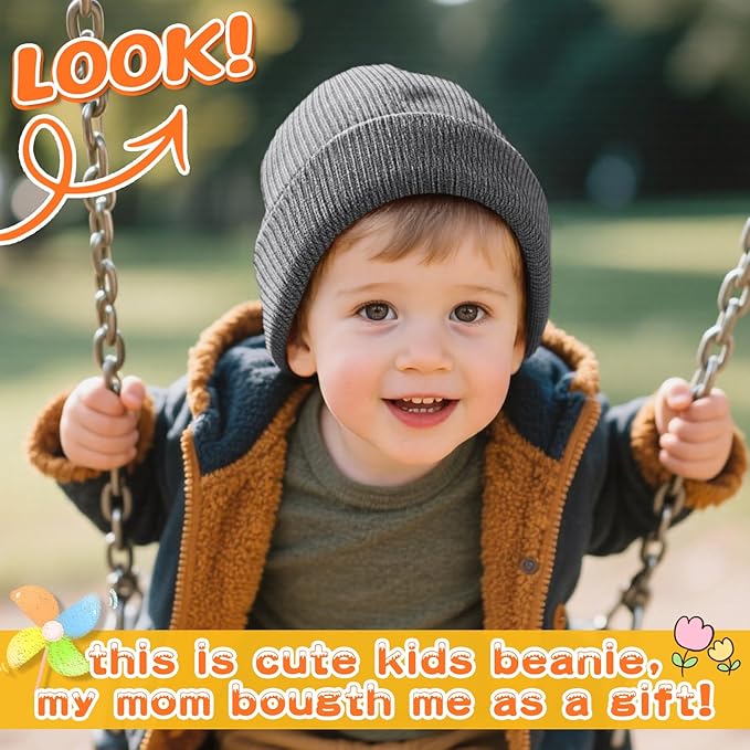 ZOORON Toddler Beanie Baby Beanies for Boys Girls Kids Winter Hats Children Knit Warm Caps 0-12years