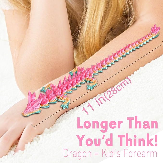 Small Dragon Eggs with Dragon Inside, 3D Printed Surprise Funny Gifts for Kids, Articulated Dragon Fidget Toys for Adults, Executive Desk Toys Office Room Décor (Pastel Rainbow)