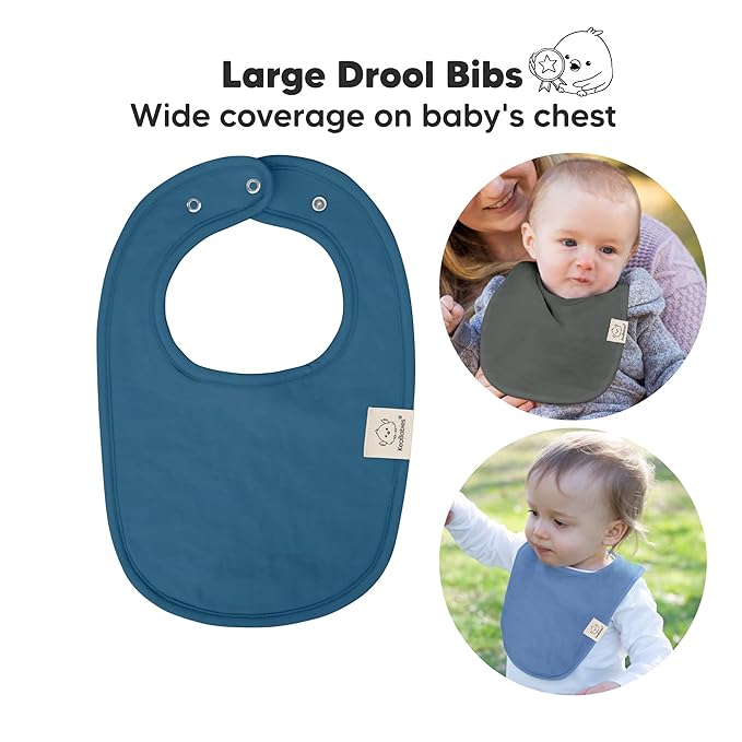 8-Pack Organic Baby Bibs for Boys, Girls - Soft Cotton Drooling and Teething Bibs for Baby Girl & Boy, Extra Absorbent, Easy To Clean & Put On for Toddler, Newborn, Infant 0-24 Months (Cruise)
