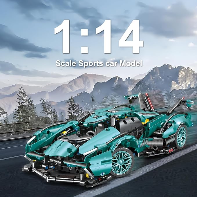 999 Piece Sports Car Building Blocks Toys Boys or Adults Kits, 1:14 Race Car Model Building Set, Adult Collectible Model Cars Set to Build, STEM Super Cars Sets for Boys Girls Age 6-12, 8-14