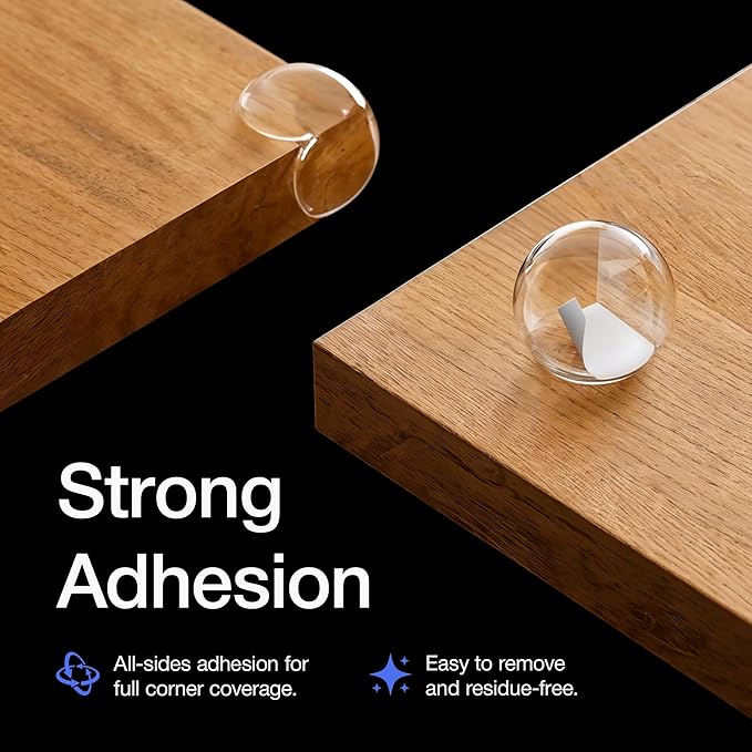 UXU Corner Protector for Baby, Guards - Furniture Corner & Edge Safety Bumpers - Baby Proof & Cushion to Cover Sharp Furniture & Table Edges - Clear and Transparent - (Pack of 18)