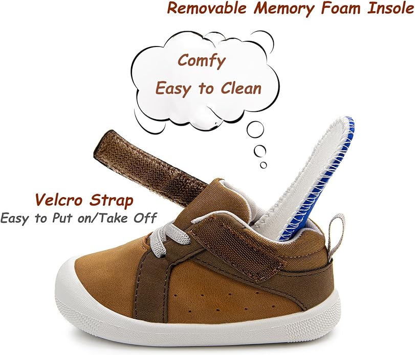 Wide Baby Shoes Boys Girls Zero Drop Barefoot Infant First Walkers Lightweight Soft Nonslip High Top Toddler Sneakers for 6-24 Months