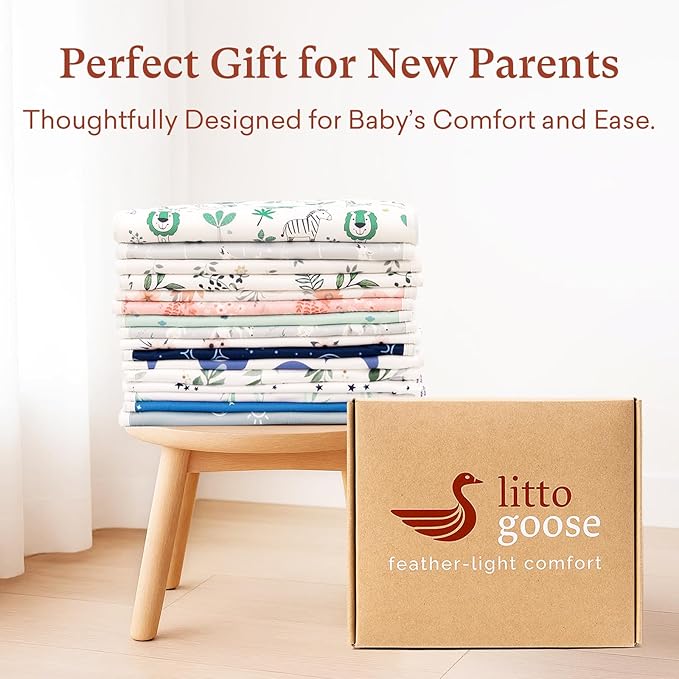 Premium 8-Pack Waterproof Baby Burp Cloths, Extra Large 13"X26" Soft Absorbent Burping Clothes for Newborns and Infants, Baby Shower Boys Girls