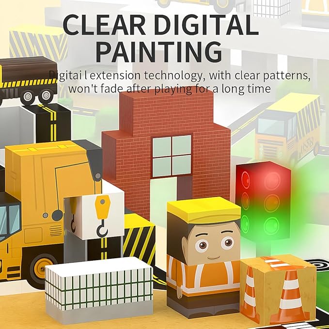 138 Pcs Magnetic Building Blocks, Enhance STEM Learning, Creative Play & Logical Thinking, Durable & Vibrant Color with Light Up Blocks, Ideal for Classroom & Screen-Free Entertainment (Engineering)