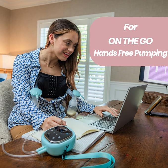 Zomee Z2 Double Electric Breast Pump, Portable, Hands Free Pumping Hospital Grade 3 Modes,19 Suctions,‎ Wearable Breast Pump Including; Silicone Hands Free Collection Cups 8 OZ