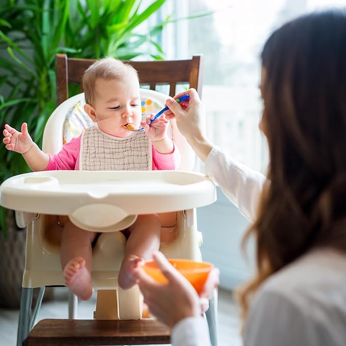 Tallew 8 Pack Muslin Burp Cloths and Baby Bibs for Boy Girl 20" x 10" Cotton Baby Bandana Drool Bibs Muslin Burp Cloths Absorbent Rag for Newborn Toddler Infant Gifts(Vivid Color)