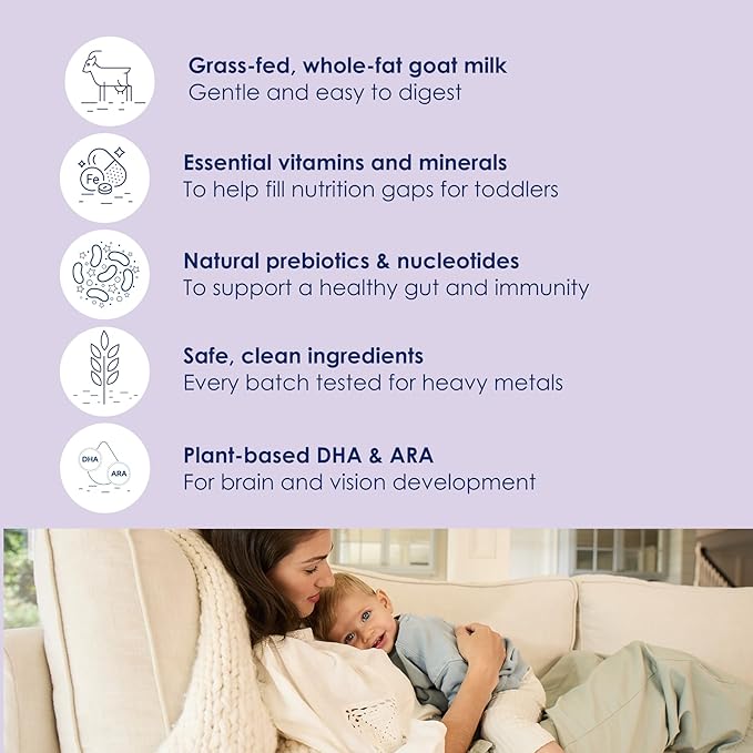 Kabrita Goat Milk-Based Toddler Nutrition Drink, 12–24 Months, Gentle & Easy to Digest, Clean Label Project Certified, Supports Gut Health, Immunity & Brain Development 28oz (Pack of 6)