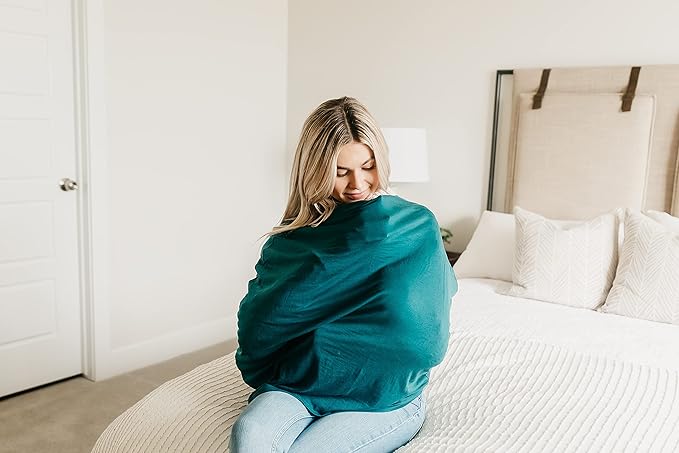 Copper Pearl Multi-Use Cover: Car Seat Covers, Nursing Cover, and Stroller Cover for Sun - Stretchy Fabric, All-Season Use, Stylish Designs, Easy Access for Moms - Jaspar