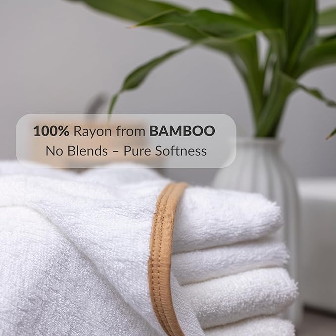Premium Hooded Baby Towel - Super Soft & Absorbent, 100% Rayon from Bamboo, 35x35 in, Perfect for Newborn, Baby, Toddler, Infant, Bath
