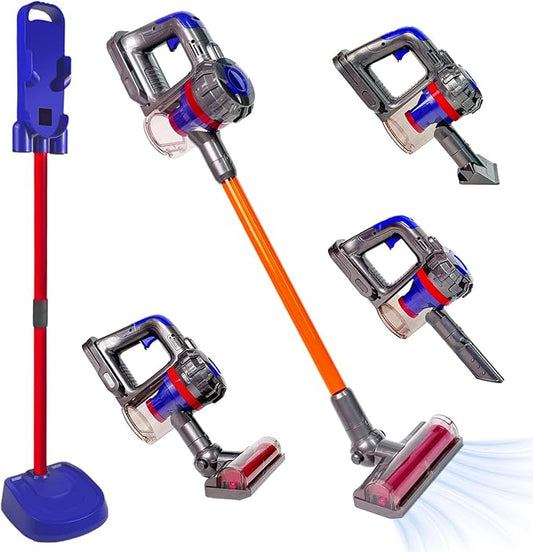 3-in-1 Kids Vacuum That Really Works - Toddler Vacuum Cleaning Toy Set, Kids Working Play Vacuum Cleaner with Real Suction, Montessori Housekeeping Toy for Toddlers 3 4 5 6+