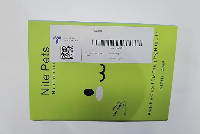 Night Light, LED Cute Silicone Lamp Bedside Lamp, Animal Light - 9 Colors Changing/USB Rechargeable/Remote Control/Dimmable Children Night Light for Kids/Bedroom/Baby Feeding - Medium Penguin