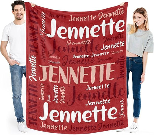 Personalized Custom Baby Blanket with Name for Girls Boys Kids Customized Flannel Blanket for Bed Nursery Room Baby Stroller