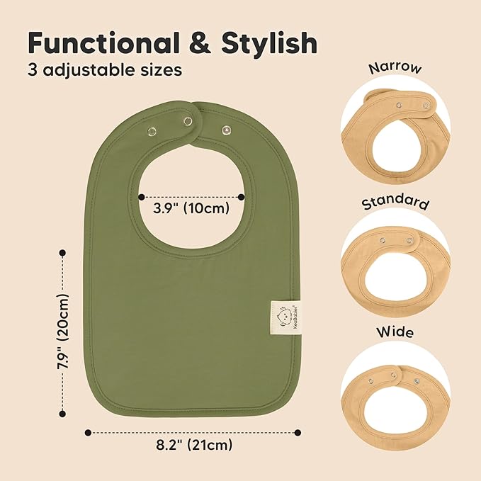 KeaBabies 8-Pack Organic Baby Bibs for Boys, Girls - Super Absorbent Cotton Drool Bibs for Baby Girl & Boy, Teething Toddler, Drooling Newborn, Ultra Soft & Machine Washable (Cruise)