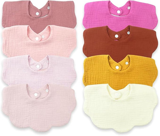 Baby Bibs Muslin Drool Teething Drooling Bibs for Baby Girl Boy Muslin Cotton