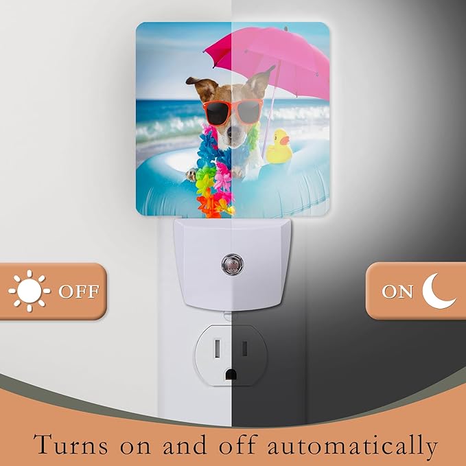 Night Light With Dusk to Dawn Sensor - Funny Dog Design for Kids, Girls, Boys, Women, Men - Room Decor for Hallway, Kitchen, Bathroom, Nursery, Stairs