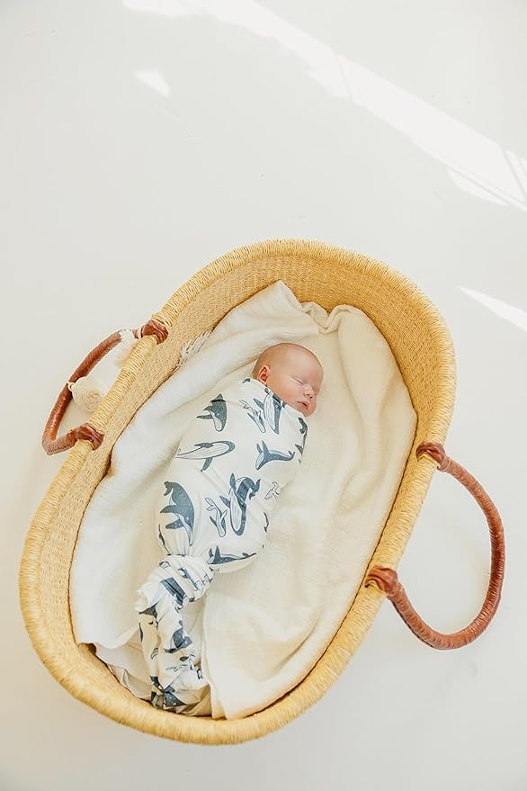 Copper Pearl Baby Swaddle Blanket - Premium Knit Baby Blanket, Large Soft Stretchy Receiving Blankets for Baby Boy and Girl, Swaddles for Newborn, Infant, and Toddler (Cove)